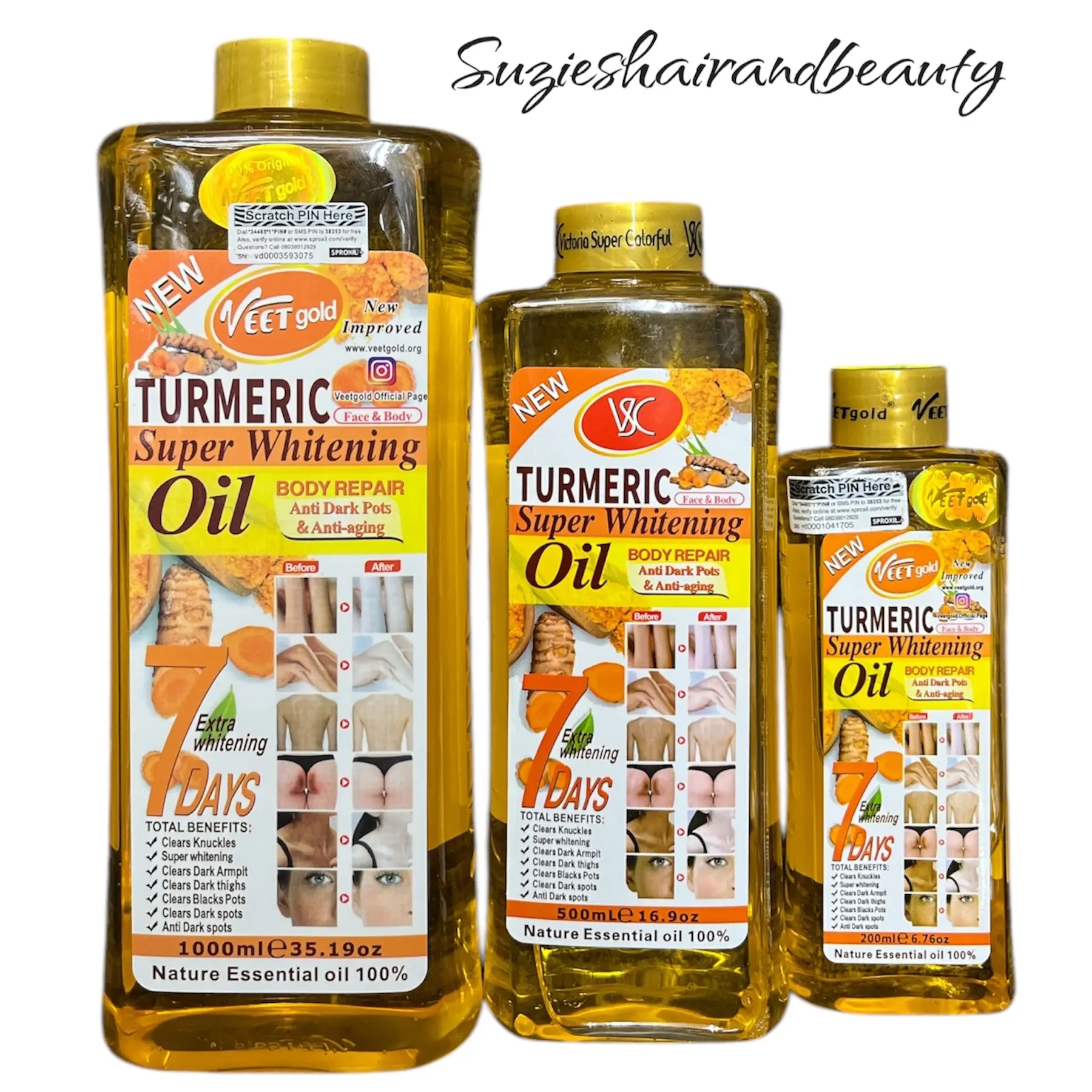 VEETgold Turmeric Super Oil Body Repair for Skincare