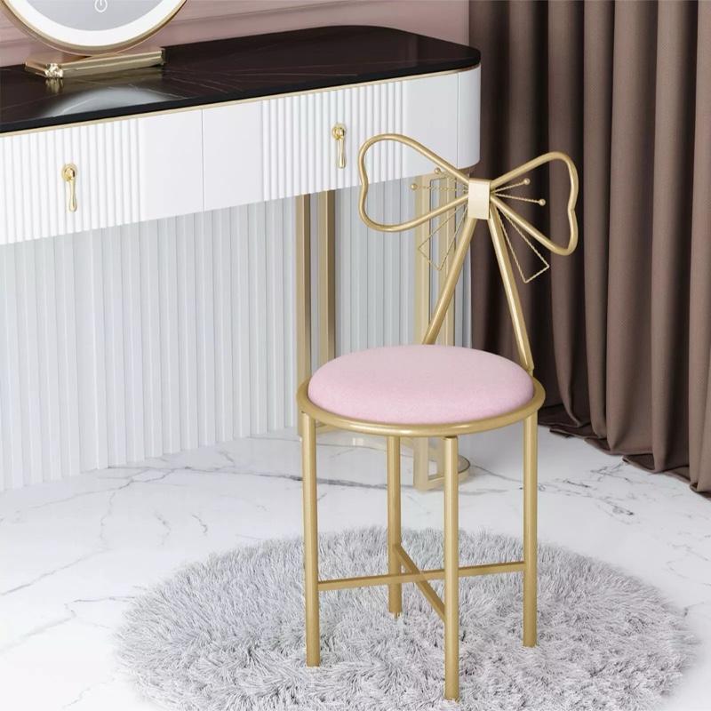 Large Velvet Chair Dressing Stool for Makeup and Vanity in Bedroom or Living Room 4