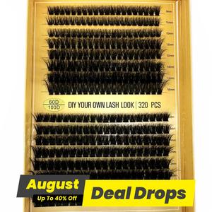 D Curl Mixed Size Individual Eyelash Kit False Eyelashes, 1 Set Natural Look Diy Eyelash Clusters for Eyelash Extensions, Self Grafting Eyelash Clusters, Curly Lashes, False Eyelashes Clusters, Summer Makeup, Lightweight