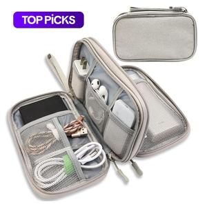 Cable Storage Bag, Portable Double Layer Makeup Storage Box, Waterproof Stationary Storage Container for Summer Outdoor Travel, Summer for Gift, Travel Organization Pouch