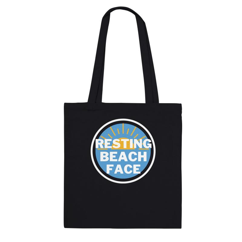 RESTING BEACH FACE Tote Bag – Eco-Friendly 100% Cotton Carryall 2