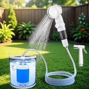Rechargeable Water Pump Set, Portable Outdoor Travel Pet Cleaning Equipment, Multifunctional Garden Drainage Tool Set, Camping Shower Head