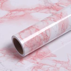 Pink Marble Pattern Wallpaper, Self-adhesive Removable Waterproof Wall Covering, Wall Decor for Home Living Room Bedroom