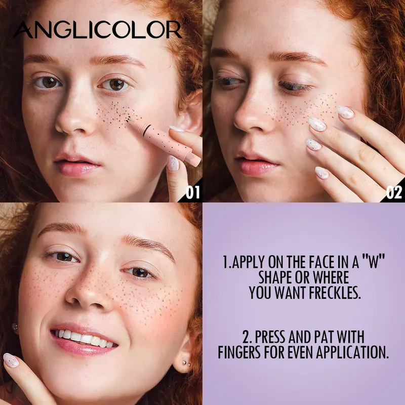 【50% off】ANGLICOLOR Faux Freckle Stamp – 5-Prong Pen for a Naturally Radiant Freckle Effect Concealer Makeup 5
