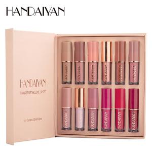 Long Lasting Matte Lip Gloss Makeup Set, 12pcs Hydrating Matte Lip Balm, Easy Coloring Cosmetic Lip Sticks, Moisture Matte Lip Care Stick for Girls & Women