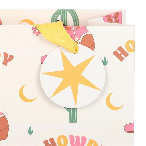 23cm Cowboy Boot Print Gift Bag 2