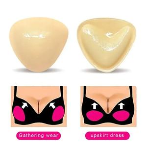 1 Pair Solid Self Adhesive Bra Double Both Sided Sticky Push Up Bra Inserts Reusable Adhesive Ultra Breast Lift Padding Insert Cocktail Day
