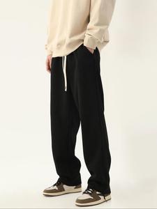 Men's Solid Color Straight Leg Pants, Loose Casual Comfy Pants for Summer, Men's Trousers for Daily Wear