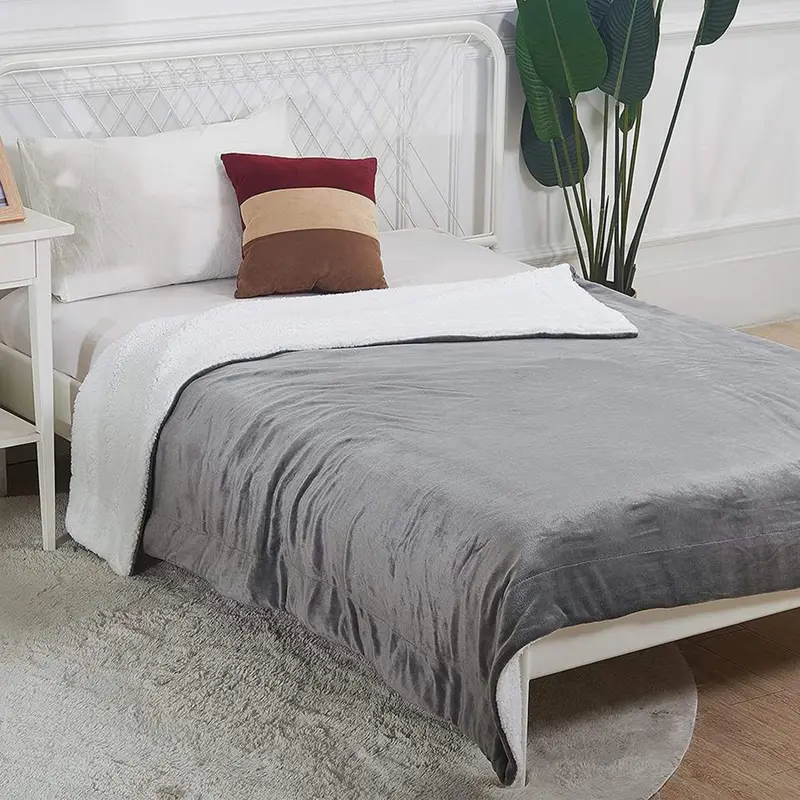 Ultra Soft Double Layer Electric Heated Throw Blanket with Adjustable Heat Settings & Overheat Protection by OLIVIA ROCCO 4