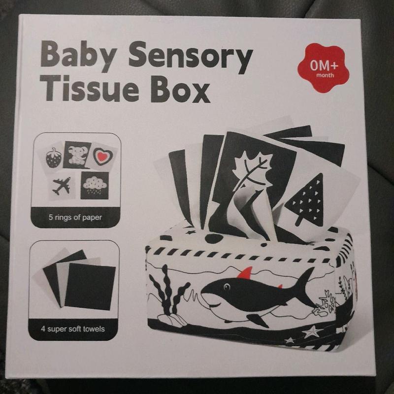 Baby Sensory Tissue Box for Sensory Development - Soft and Gentle Materials 4