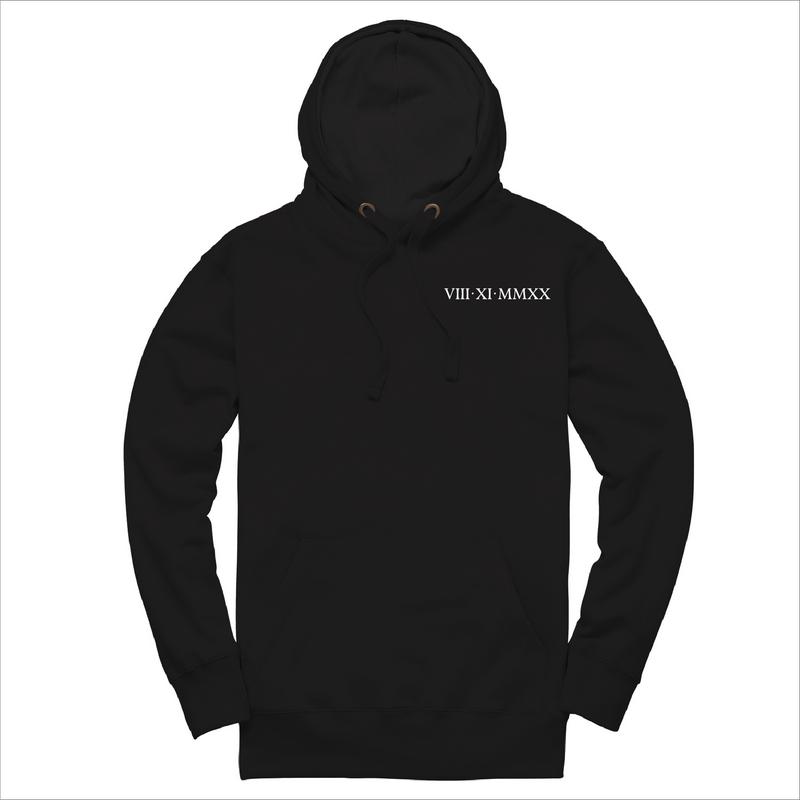 Custom Embroidered Roman Numeral Sweatshirt Hoodie Embroidery 1