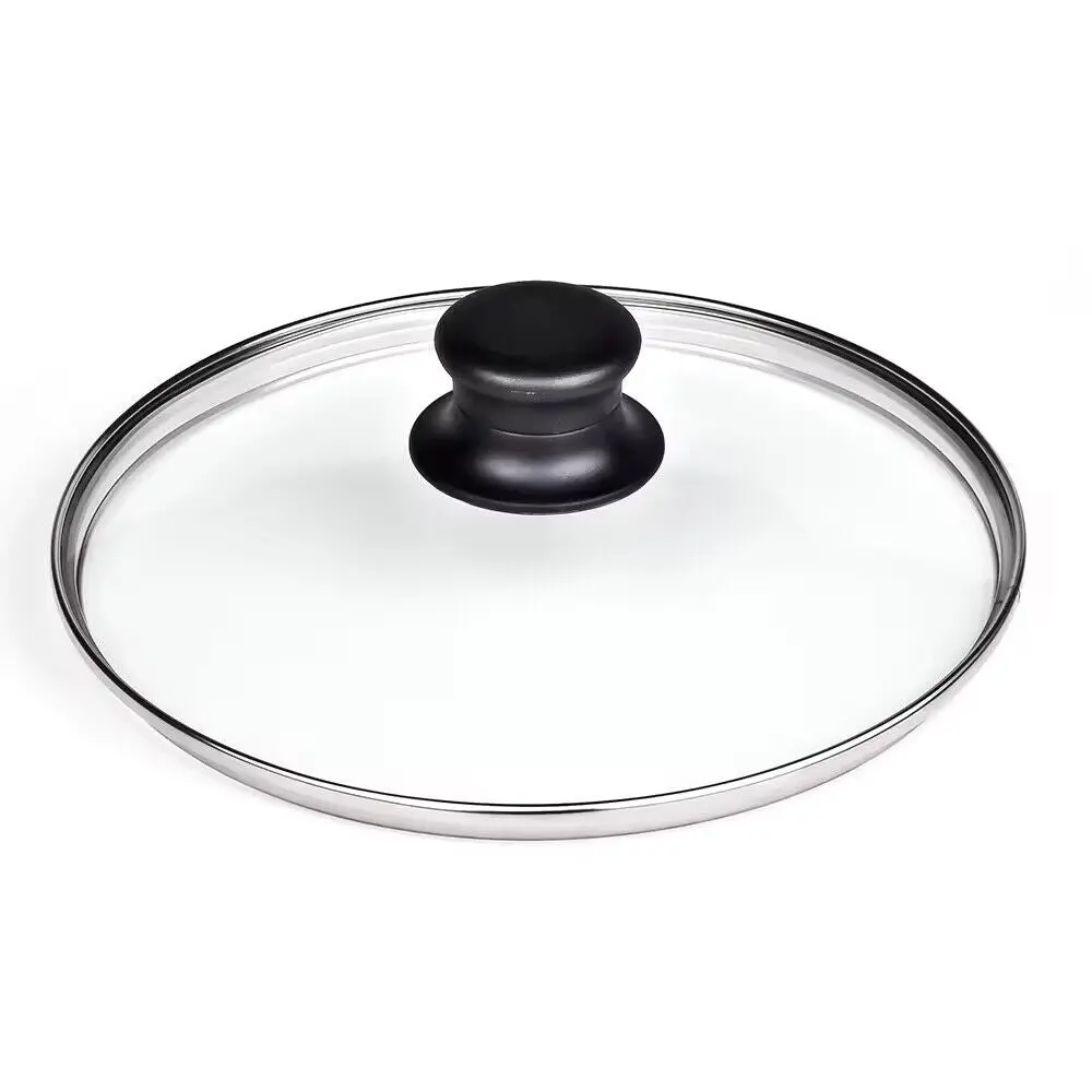 Transparent Glass Cover Kitchen Cookware Lids for Saucepans Frying Pans 14-34