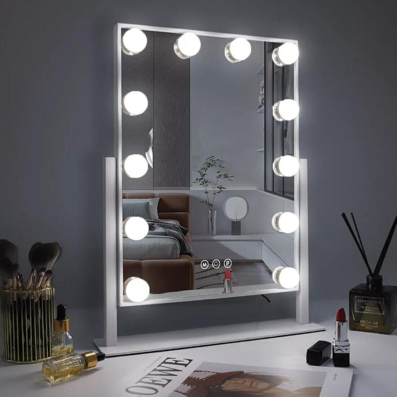 Professional Hollywood Style Vanity Mirror - 12 LED Lights with Dimmer - Glam Dressing Table Mirror for Makeup & Self Care UK 5