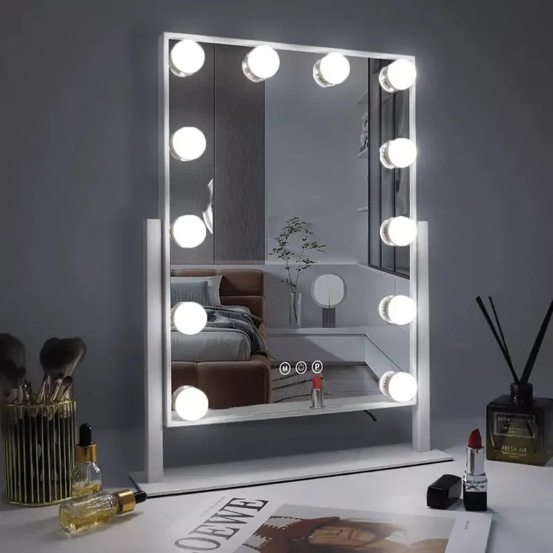 Professional Hollywood Style Vanity Mirror - 12 LED Lights with Dimmer - Glam Dressing Table Mirror for Makeup & Self Care UK 5