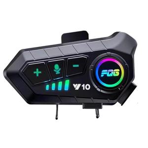 Motorcycle Helmet Headset, Voice Control Wireless Waterproof Automatic Answering Phone Call Headset, Motorcycle Helmet BT Headset for Motorcycle Riders, Motorcycle Accessories, Intercom