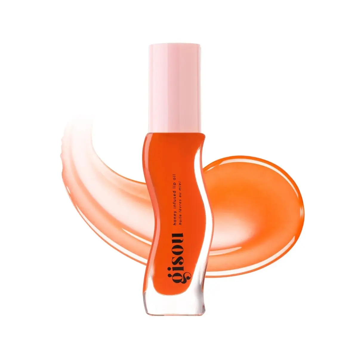 Gisou Honey Hydrating Lip Oil | Nourishing Lip Treatment for Dry Lips - High-Shine Smoothing Formula in Sheer Coral with Tropical Mango Passionfruit Scent, 8ml