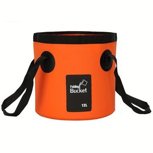 Portable Folding Water Bucket, 12L Water Storage Bag with Straps, Multifunctional Water Storage Bag for Outdoor Camping Hiking, Camping Supplies