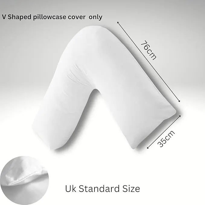 Premium V-Shaped Pillow with Case for Comfort & Support - Same Day Dispatch by Beautify Crafts LTD 3