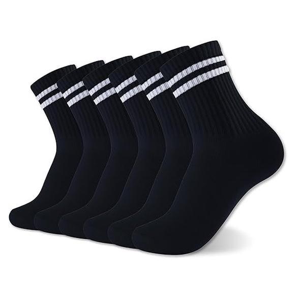 Ladies Socks Sports Gym Leisure Crop Socks 6 Pack Everyday Cushioned Size 6-11 0