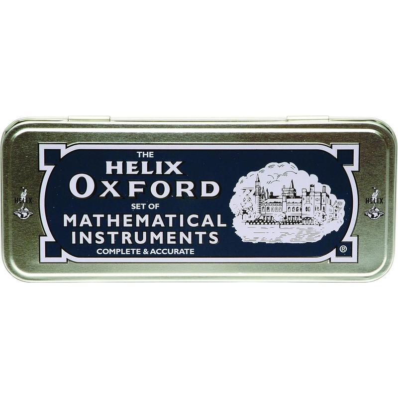 Oxford Maths Set with Storage Tin - 10 Piece Maths Equipment Set 2