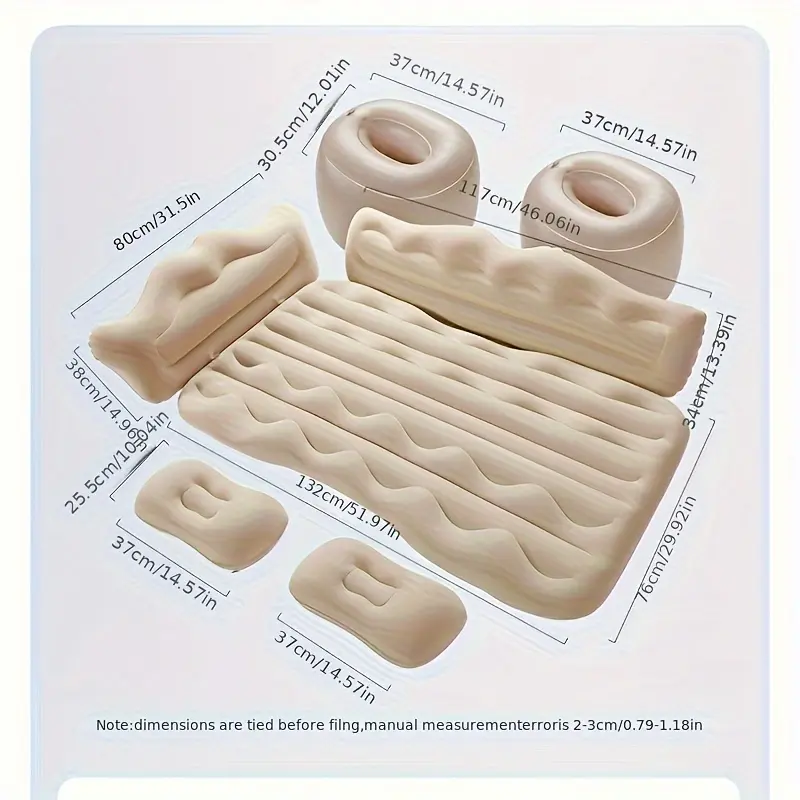 Car Trunk Ultra Thick Inflatable Cushion Car Inflatable Bed Car Rear Cushion Car Cushion Outdoor Rear Leveling Pad Travel Mattress Storage Is Convenient And Portable 1