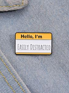 Letter Design Personalized Brooch Pin, Durable Metal Pins, Textured Slogan Enamel Pin Suitable for Backpacks, Jeans, Scarves, Hats Charms Decoration Fixed Buckle, Vintage Casual Alloy Jewelry for Men & Women, As Girls Birthday Gift, Fashion Accessory