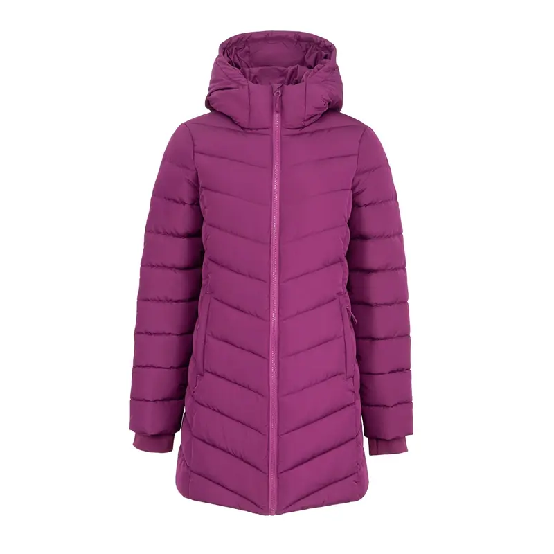 Slazenger Womens Mid Length Padded Jacket Outerwear Puffer Heavyweight Hooded 2