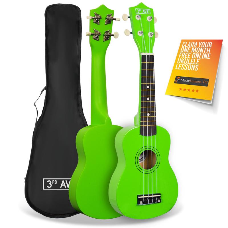 3rd Avenue Soprano Ukulele Beginner 21 Inch 4 Nylon Strings with Free Uke Bag – FREE 1 Month Online Lessons 4