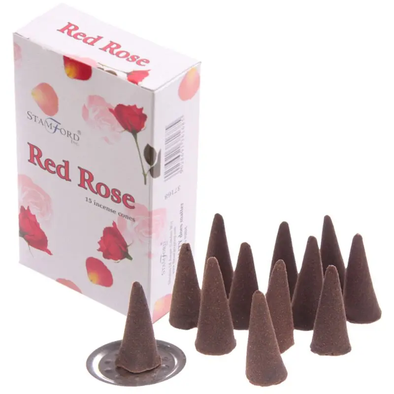 Stamford Red Rose Incense Cones for aromatherapy 0