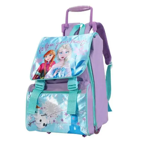 Girls Disney Frozen Ana Elsa Large Backpack Trolley Bag Travel 0