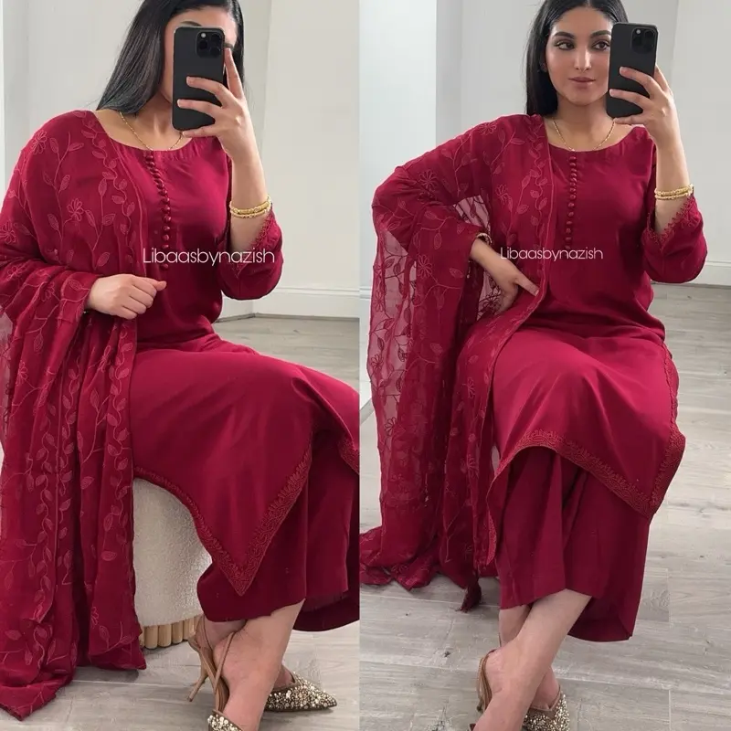 LBN- Multani | linen 3pc Ready to wear suit multani embroidery on duptha | Elegant Pakistani wear Asian