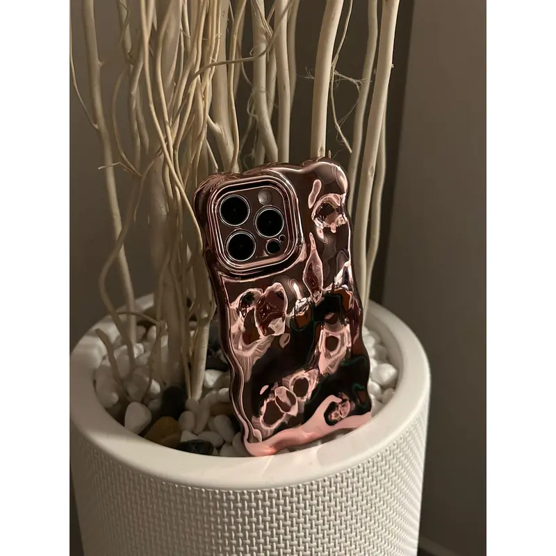 3D Bubble Bliss Phone Case - Metallic Rose Gold | Stylish and Protective Case with Textured Bubble Design 5