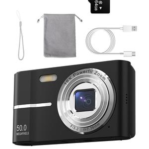FHD 1080P Digital Camera, 16x Digital Zoom Anti-Shake Point and Shoot Camera, Portable Camera for Teen Boys Girls Gifts, Mini