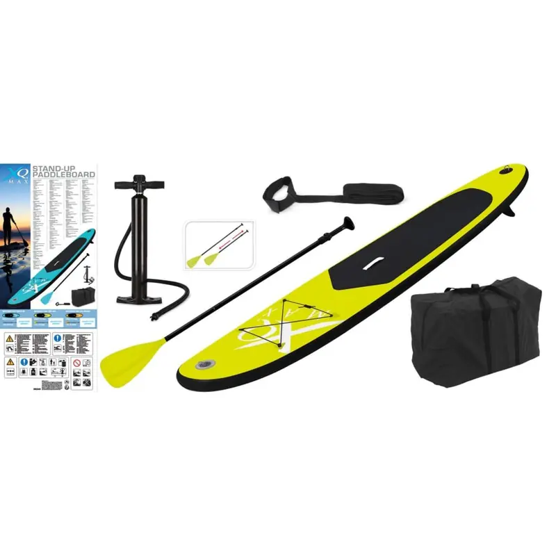 XQ Max Stand-up Paddle Board 285 cm Inflatable Lime and Black 0