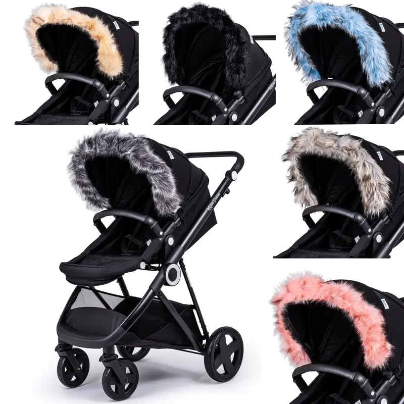 Pram Fur Hood Trim Attachment for Pushchair Compatible with Hartan 0