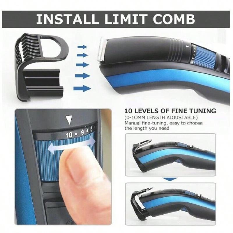 Product Introduction of Men's Beard Trimmer, Cordless Facial Hair Trimmer, Adjustable Length Settings, Rechargeable Beard & Mustache Trimmer 2