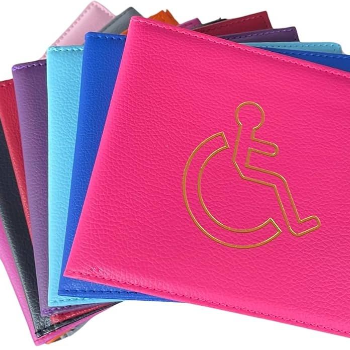 Disabled Blue Badge and Timer Holder Wallet Protector Material Disability Parking Permit Holder (Green) 3
