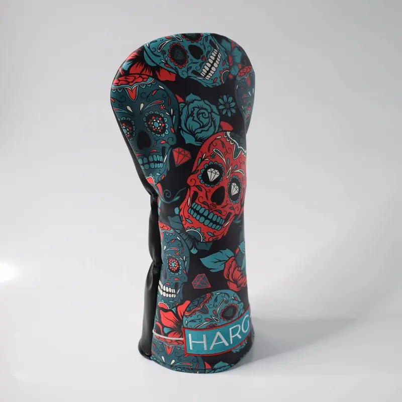 Premium Driver Headcover - Blue Sugar Skulls 2