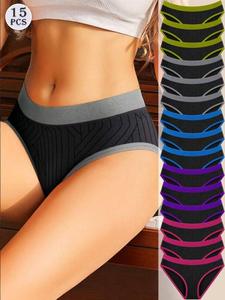 Women's Contrast Binding Panties, Soft Comfy Breathable Casual Knicker for Daily Wear, Underwear for All Seasons, Underwear for Women, Womenswear