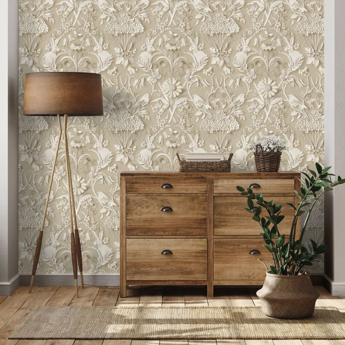 Fine Decor 3D Woodland Wallpaper - (UTAG3651)