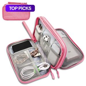 Portable Multi-grids Storage Bag, 1 Set Waterproof Travel Cable Storage Bag, Compact Cable Organizer for Home Office Travel Summer Vacation, Travel Organization Pouch