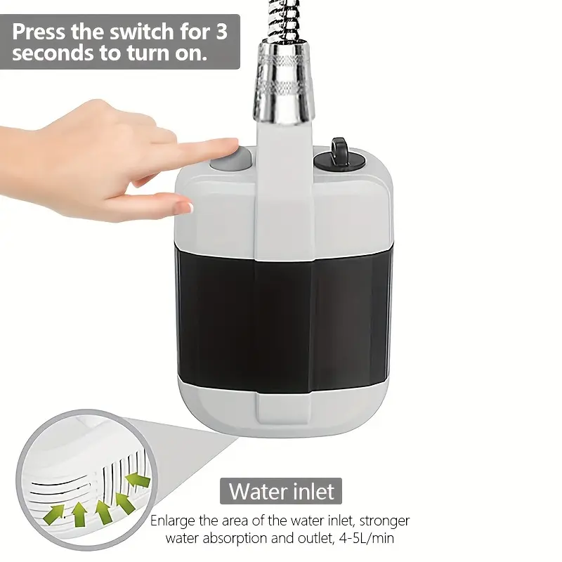 ANIELGARD   Travel & Camping Portable Handheld Shower with Water Filtration System, Perfect for RV, Home Travel, Garden Use - 4-5 Liter/min Water Flow, a Must-Have for Trips 1