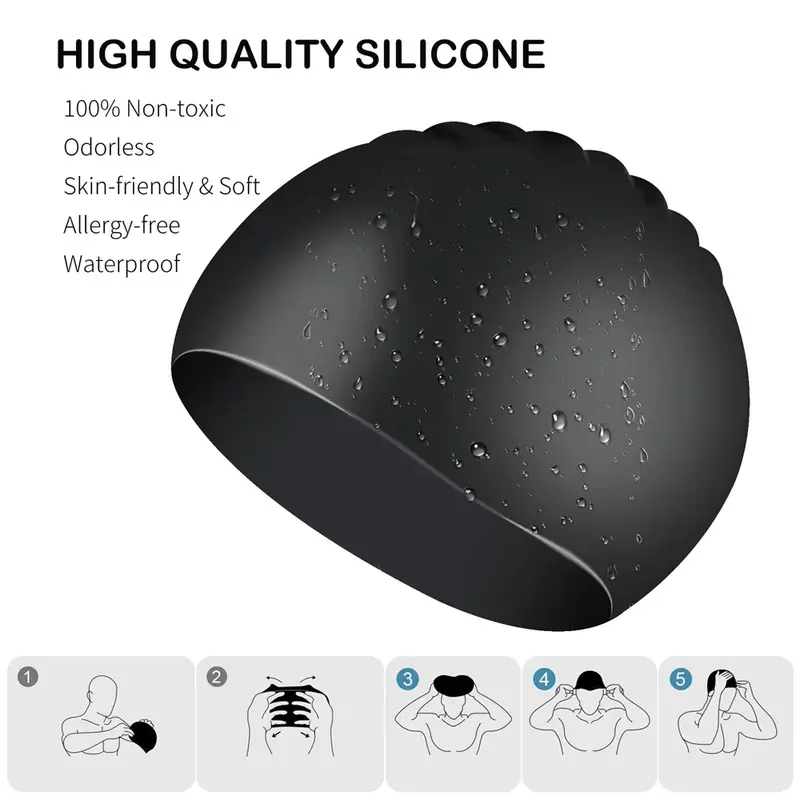 Premium Silicone Swimming Cap & Swim Cap – Unisex Waterproof, Non-Slip Elastic Hat for Adults & Kids | Durable & Comfortable Swimming Cap for Long & Short Hair 1