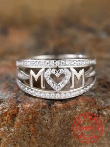 925 Sterling Silver Fashion Rhinestone Decorated Ring for Women, Elegant Fashion Women's Hand Jewelry for Party, Daily Clothing Decor, Trendy All-match & Exquisite Jewelry for Birthday Gift