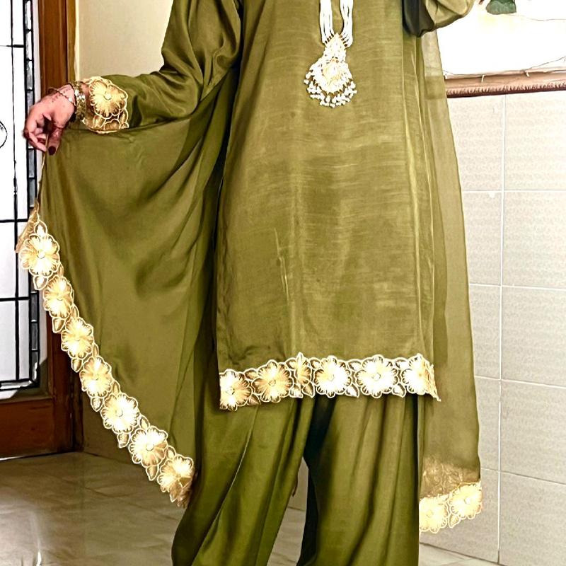 KHAKI FARSHI SHALWAR SUITS 3