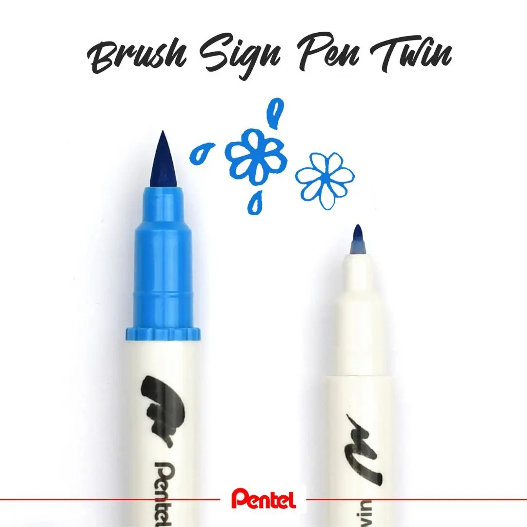 Pentel Brush Sign Pen Twin Tip