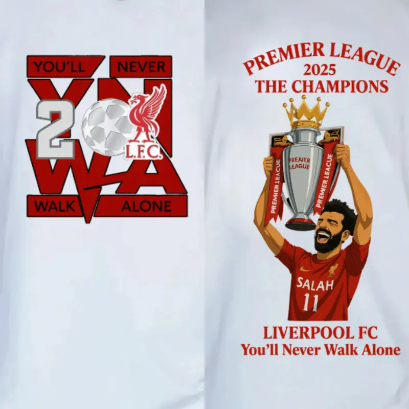 LIVERPOOL is CHAMPIONS PREMIERLEAGUE 2025 double-sided printed T-shirt unisex shirt john pork shirt sublime shirt shirts men designer shirts graphic tee world tshirts invincible shirt 0