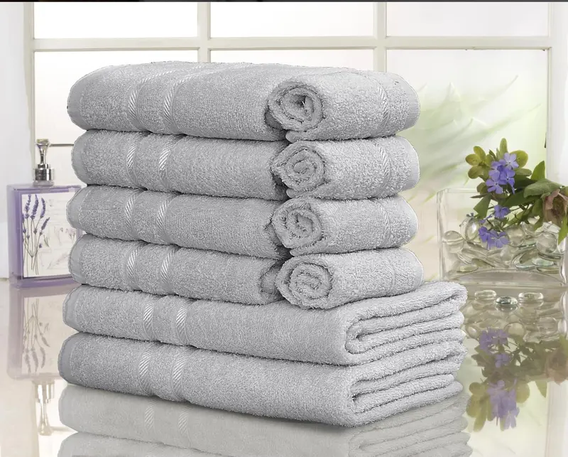 Luxury Towels 10 Pc Towel Sets 2 bath towels, 4 hand towels & 4 face towels - 500 GSM Towel Bale 100% Cotton Towels - Super Absorbent Quick Dry Towel Unisex set 5