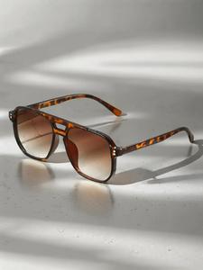 Unisex Vintage Square Frames Sunglasses, Trendy Casual Sunglasses for Travel Use, Fashion Accessories for Outdoor Activities 2025, Summer Trendy Fashionable Sunglasses