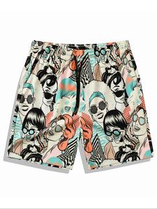 Men's Regular Fit Shorts, Casual Comfy Breathable Swim Shorts for Summer, Men's Swimwear for Beach Vacation